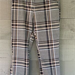 Retro Grunge Goth Brown and Tan H&M Fall Colors Plaid Trousers size 4